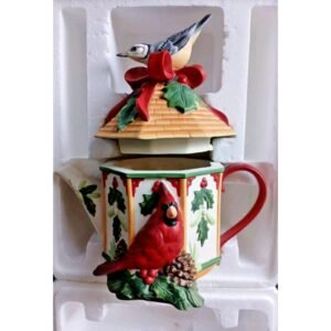 Lenox WINTER GREETINGS Everyday Birdhouse Teapot New In Box - Mint Condition!