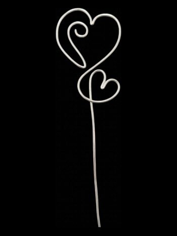 Cake Topper, Wire Topper, Heart Cupcake Topper, Wire Cupcake Topper, Wedding, Engagement, Valentines, Anniversary, Birthday, Baby Shower - Image 3