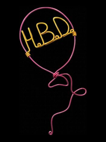 Birthday Cake Topper, Balloon, Wire Topper, Cupcake Topper, Wire Cupcake Topper, Wedding, Engagement, Valentines, Anniversary, Baby Shower - Image 4