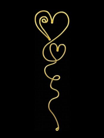 Cake Topper, Wire Topper, Heart Cupcake Topper, Wire Cupcake Topper, Wedding, Engagement, Valentines, Anniversary, Birthday, Baby Shower - Image 2
