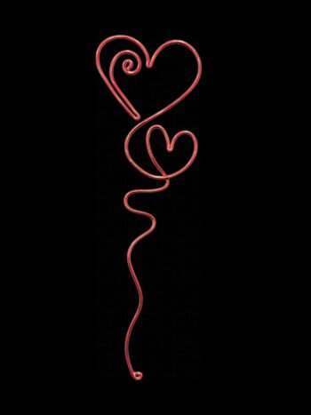 Cake Topper, Wire Topper, Heart Cupcake Topper, Wire Cupcake Topper, Wedding, Engagement, Valentines, Anniversary, Birthday, Baby Shower - Image 5