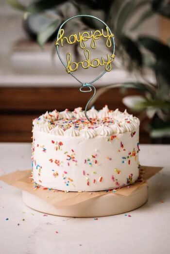 Birthday Cake Topper, Balloon, Wire Topper, Cupcake Topper, Wire Cupcake Topper, Wedding, Engagement, Valentines, Anniversary, Baby Shower - Image 3